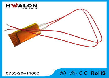 इन्सुलेशन पीला पेपर पीटीसी सिरेमिक हीटर 105 डिग्री 3.6V - 220V लीड के साथ