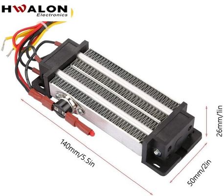 500W 110V एल्यूमीनियम पीटीसी हीटिंग एलिमेंट सिरेमिक एयर हीटर निरंतर तापमान एयर हीटिंग एलिमेंट, एयर कंडीशनर, पालतू सूखने, कपड़े सूखने और ह्यूमिडिफायर के लिए उपयुक्त